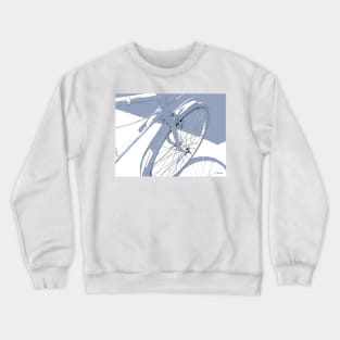 Bicycle in Blue Crewneck Sweatshirt